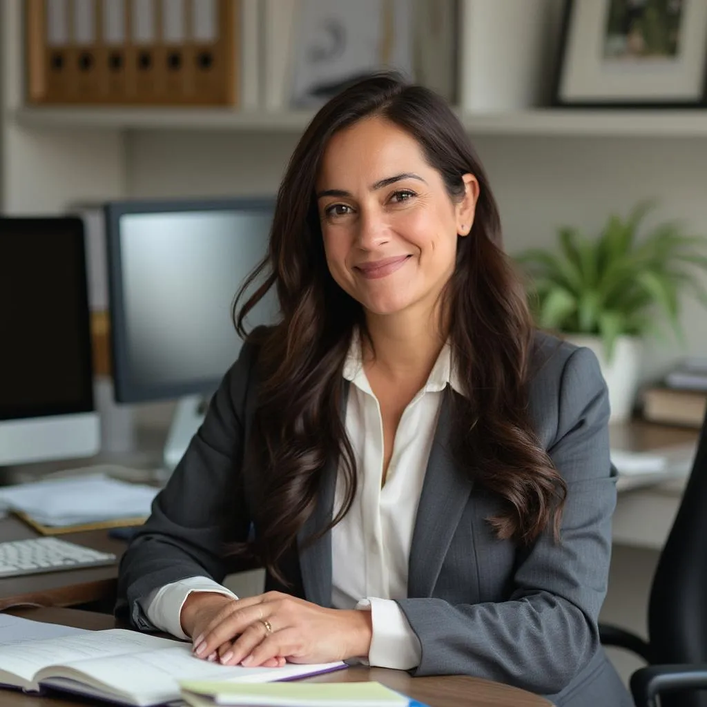 Retrato de Clara Estévez, Especialista en Planificación Fiscal